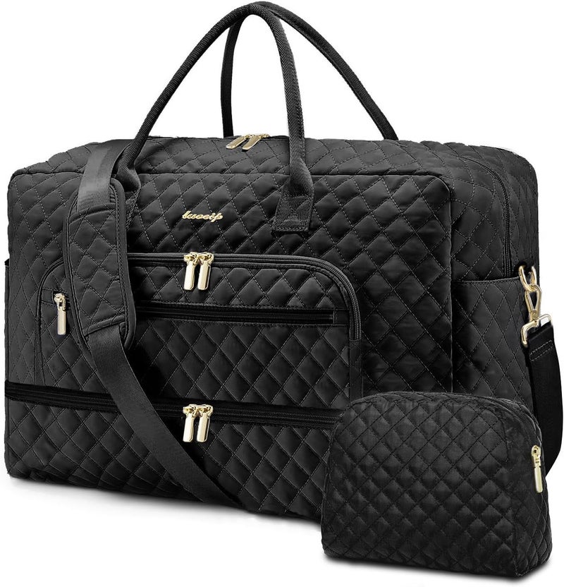 LUOCIP Travel Duffle Bag Weekender for Women - 38L Carry-On Overnight Personal Item Bag with Shoe Compartment & Wet Pocket Weekend Tote Bags with Toiletry Hospital Bags for Labor and Delivery - Image 1
